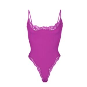 Skims Fits Everybody Lace Cami Bodysuit Lollipop